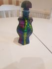 small swirly 6 sided bottle with glass stopper