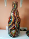 large coin bottle chunky glass with chakra swirls