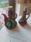 small &amp; large corked oil/vinegar/dressing bottles