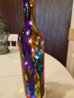 painted textured wine bottle with cork battery operated fairy bottles