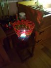 conical lantern/ice bucket chakra stained glass effect candle lantern