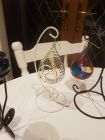 friendship ball glass hanging tea light lantern and stand