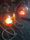 friendship ball glass hanging tea light lantern and stand