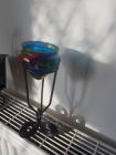 small chakra swirl tealight holder on metal stand