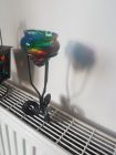 small chakra swirl tealight holder on metal stand