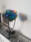 small chakra swirl tealight holder on metal stand