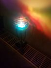 small chakra swirl tealight holder on metal stand