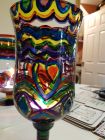 medium stemmed glass chakra squiggle lantern