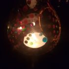 spotted tear drop hanging friendship ball tea light holder with stand