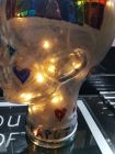 custom life size glass head with fairy lights