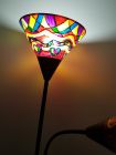 mother and child floor lamp with painted plastic shades