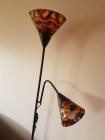 mother and child floor lamp with painted plastic shades