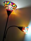 mother and child floor lamp with painted plastic shades