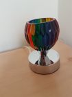 small touch lamp total height approx 12cm painted with chakra colours and Reiki love