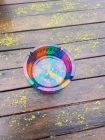 painted glass ashtray after 12 months on outside table