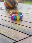 painted glass ashtray after 12 months on outside table