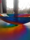 39cm glass chakra swirl bowl