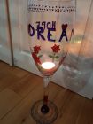 50cm tall red roses wine glass centre piece