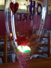 50cm tall red roses wine glass centre piece
