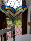 51cm tall rainbow angels with hearts of gold centre piece