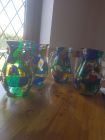 collection of glass jugs