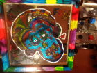 sugar skull painting on glass box frame