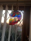 funky hanging glass skull