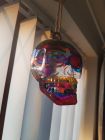 funky hanging glass skull